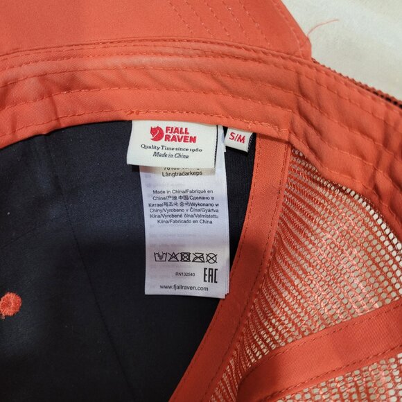 Fjallraven Vardag Långtradarkeps Cap Orange S/M | G-1000 Mesh Adjustable Trucker - Picture 6 of 7